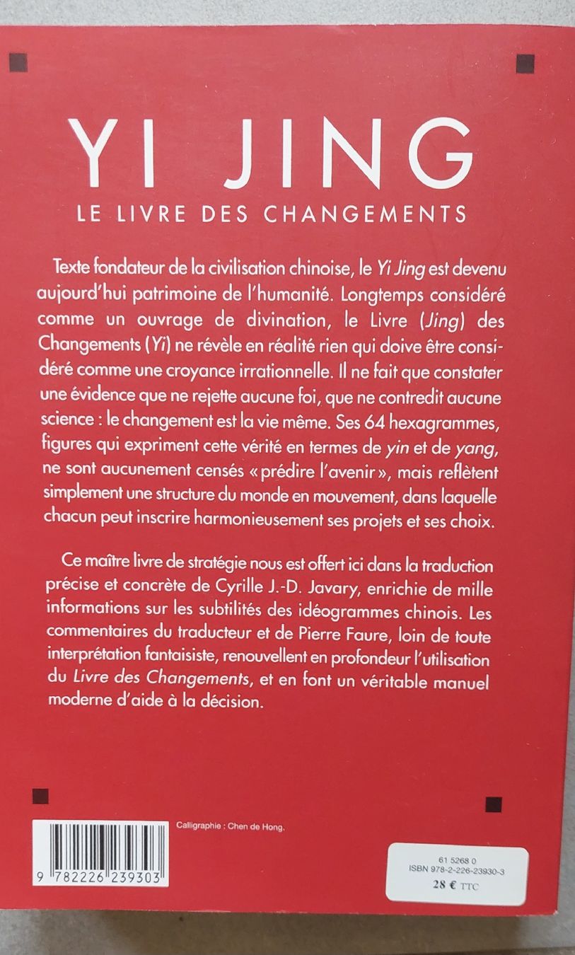 Libri: Livre complet "YI JING" – Nuovo e nell'imballaggio originale da Plan-Les-Ouates venduto da Lolothebest 1