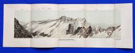 Antike Alpen Lithographie,  Kette des Sustenhorns 1890