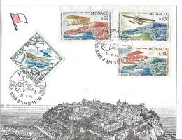 Monaco, FDC 1964, Luftschiffe, Flugzeug, Verkehr