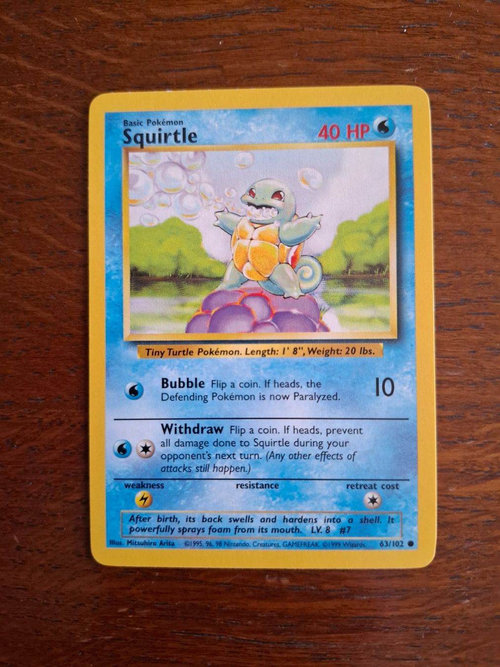 Pokémon Carte collezionabili: Pokemon Squirtle Base Set 63/102 – Usato da Giornico venduto da ale_lc8k