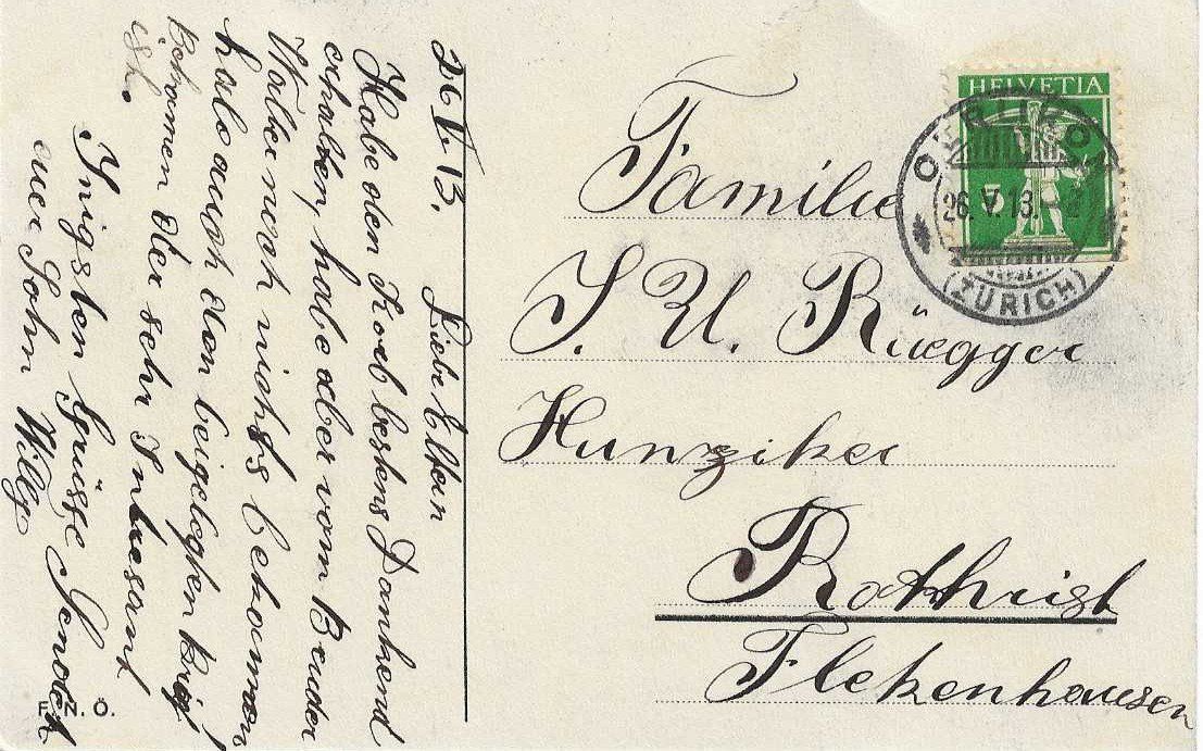 Cartes postales: AK OERLIKON 1913 – D'occasion à Schlossrued par Aronliam 1