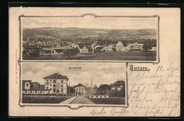 Sursee, Bahnhof und Gasthaus, Ortsansich