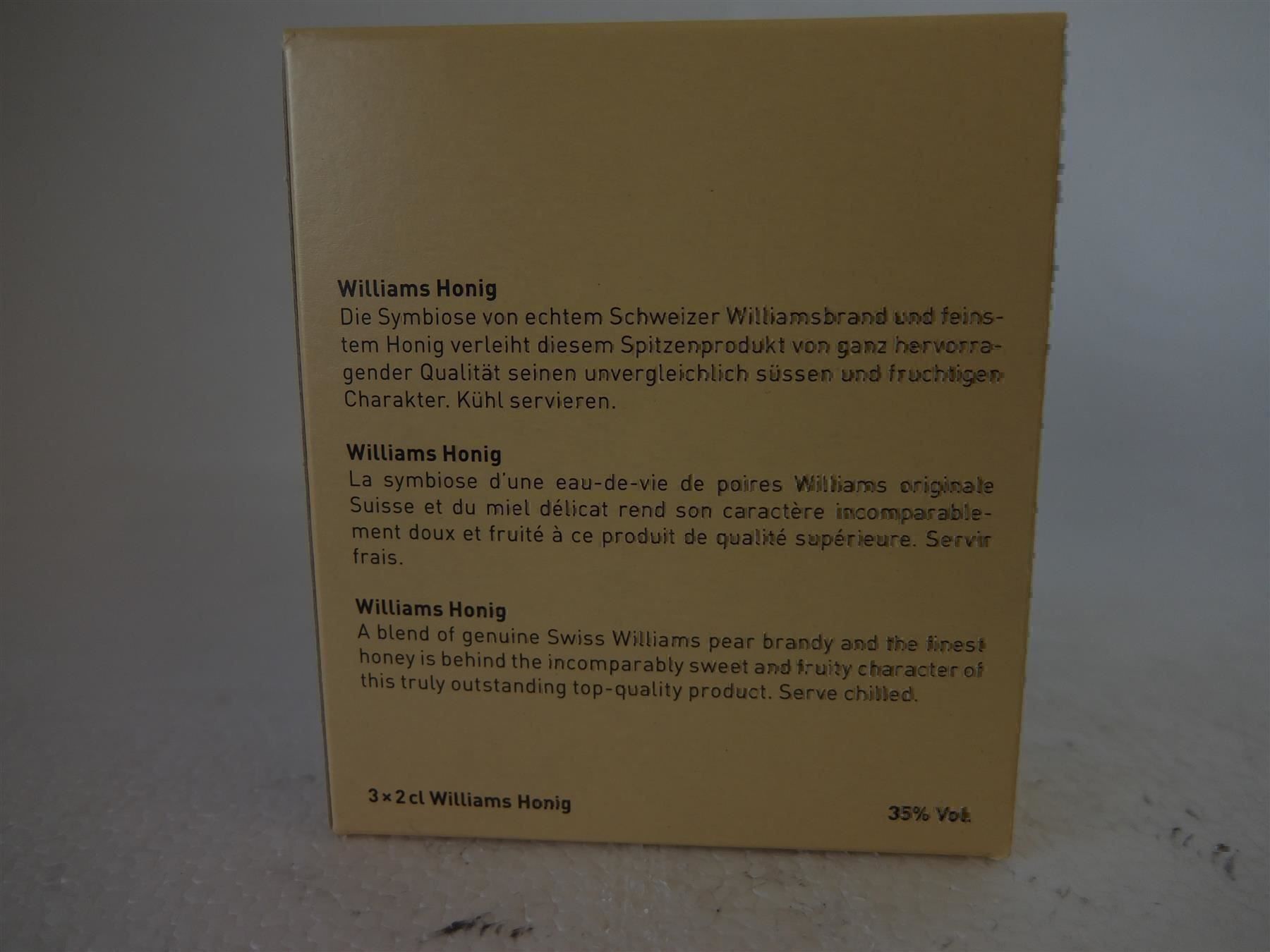 Williams Bevande alcoliche: Echter Williams Honig  35% Trio 3x2cl... – Nuovo e nell'imballaggio originale da Wöschnau venduto da Vinsale 1