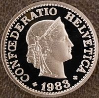 10 Rappen Schweiz 1983 pp / aus Münzsatz/in einer Münzkapsel