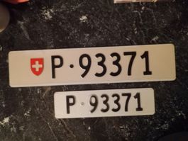 2x Nummernschild Post PTT 93371 ausrangiert