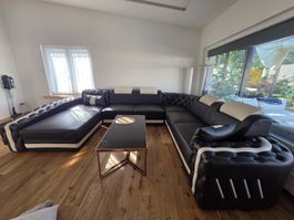 Wohnlandschaft Lederoptik