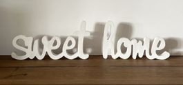 Deko Schriftzug Sweet Home aus Holz