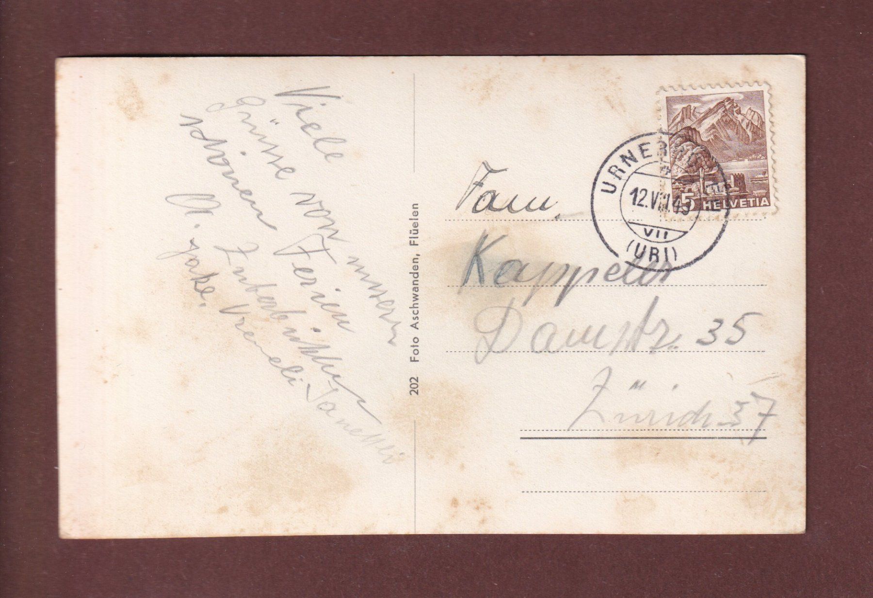 Cartes postales: Klausenroute - SCHEERHORN - 1943 – D'occasion à Pully par nicecards-shop 1