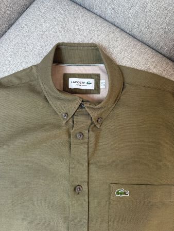 Lacoste Herren Hemd, Khaki-Grün, Grösse S, Neu