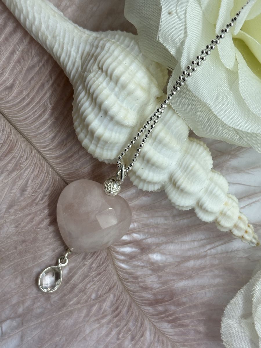Ciondoli: Silberkette mit Rosenquarz – Nuovo e nell'imballaggio originale da Niederglatt ZH venduto da Silberschmuck-design 2