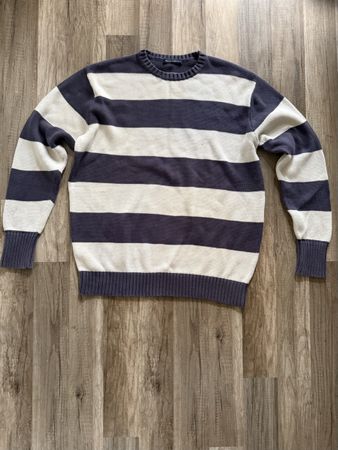 Brandy Melville Pullover gestreift beige/dunkelblau Grösse M