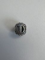 Pandora Silver Vintage Letter D Charm with Clear Zirconia