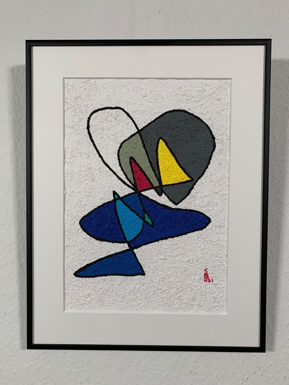 Dipinti: Original Schweizer Kunst: Dame in Blau mit Kette – Usato da Basel venduto da EsZed