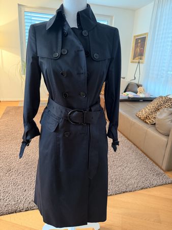 Schwarzer Burberry Trenchcoat, Gr. 34, Top Zustand!