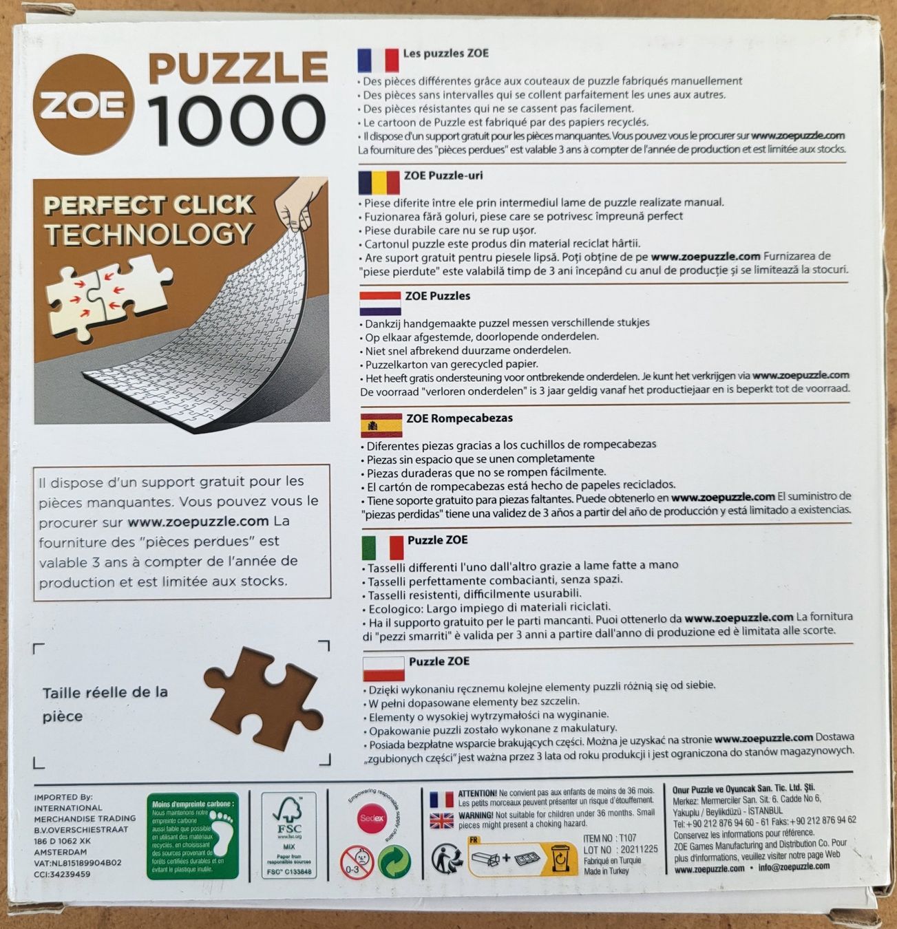 Puzzles: Puzzle Zoe 1000 pièces – Gebraucht aus Montet (Glâne) von Koada2 3