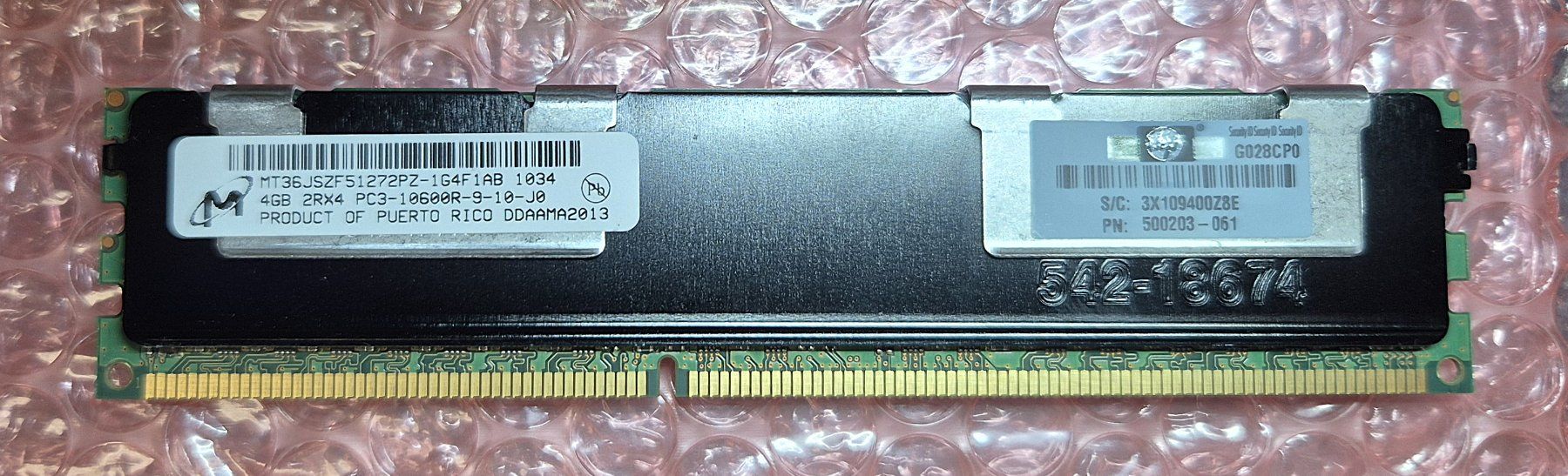 PC: Micron 4GB 2Rx4 PC3-10600R registered ECC RAM – Usato da Winterthur venduto da Rw3