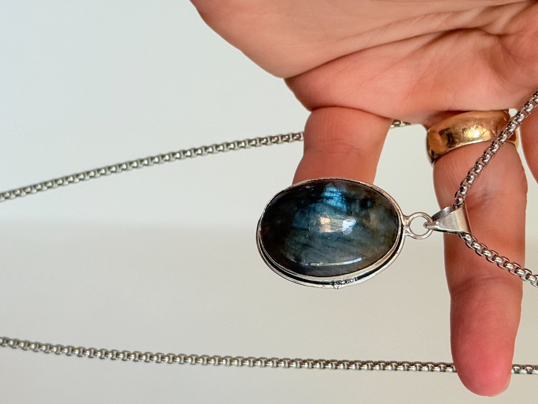 Catenine: Collier labradorite, élégant et tendance ✨ – Nuovo e nell'imballaggio originale da Genève venduto da AWWA 1