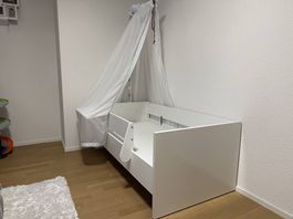 Kinderbett inkl. Rost und Matratze (75x140)