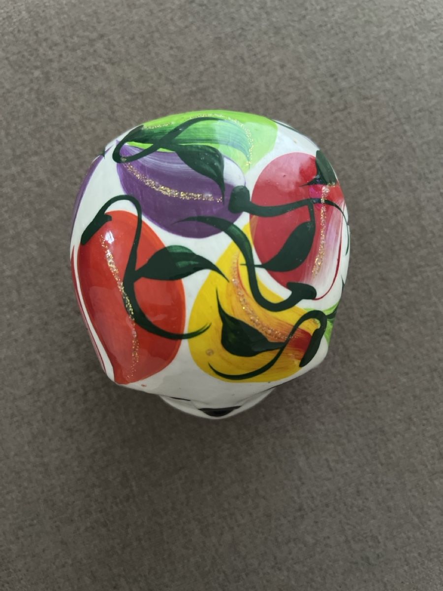 Tutte le decorazioni: Farbiger handgemalter Totenkopf – Nuovo (secondo la descrizione) da Zürich venduto da janders 1