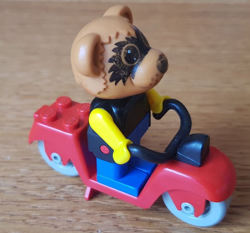 Lego Fabuland 3605 - Ricky Waschbär mit Motorrad (1980) (Gebraucht) in ...