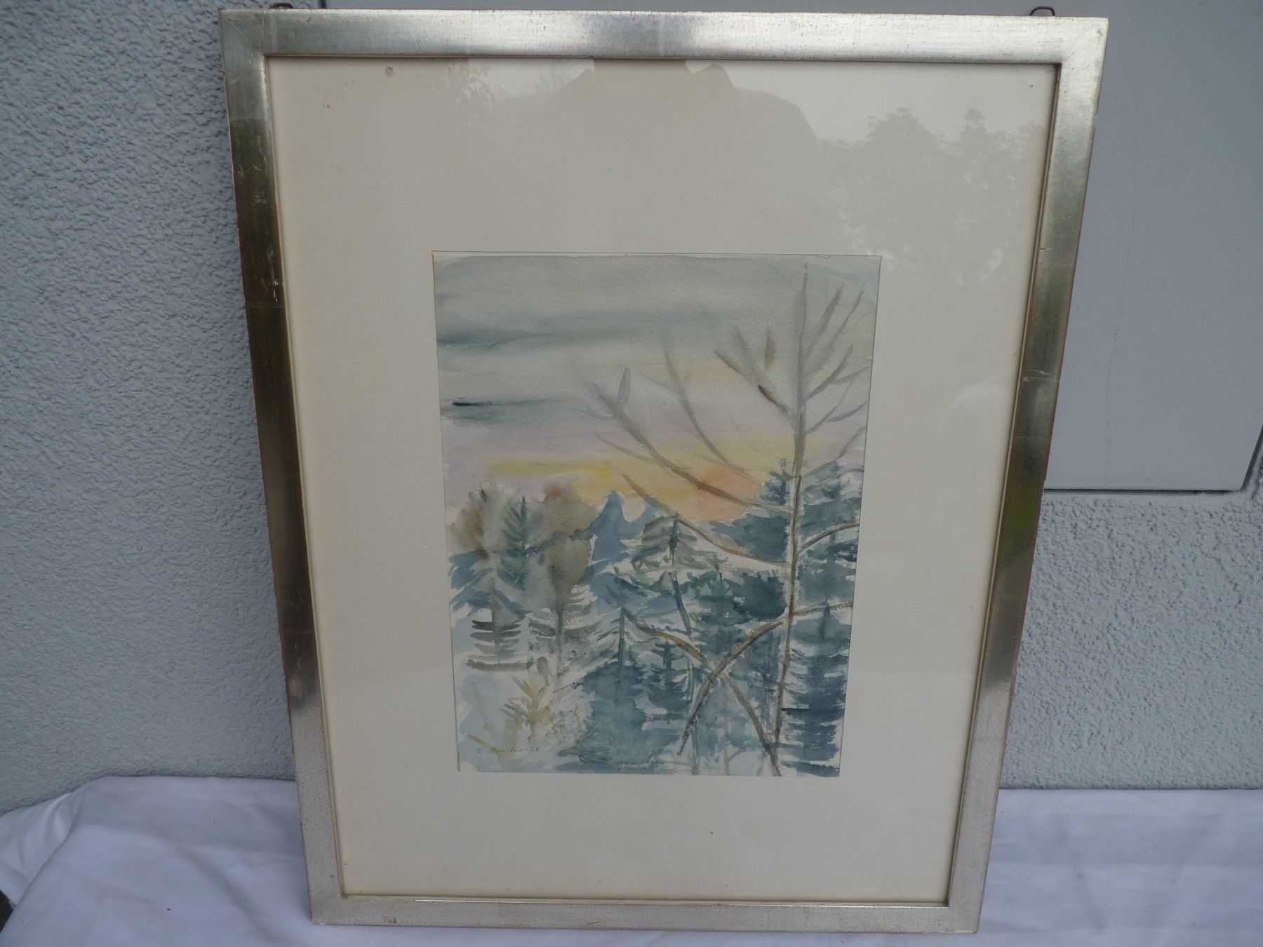 Dipinti: Bild- Aquarell? V.Santer 85 – Usato da Küsnacht ZH venduto da zoliboli01
