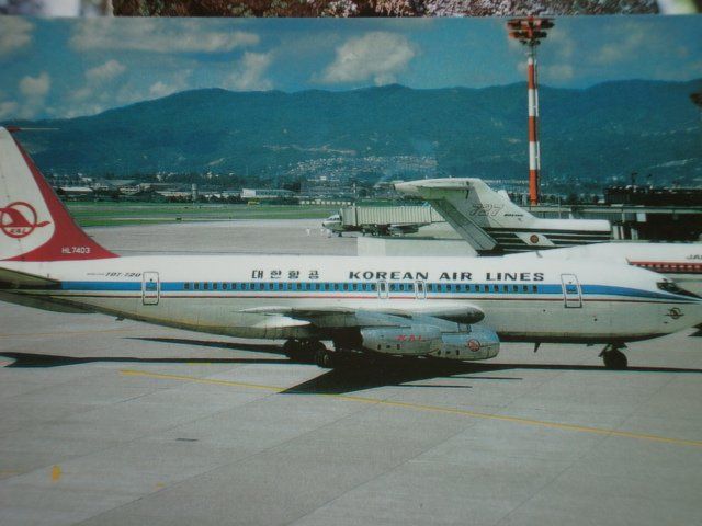 Ansichtskarten: Korean Air Lines Boeing 720-025 HL7403 – Neu und originalverpackt aus Thun von Abigboss
