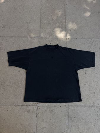 Yeezy Gap Balenciaga Last Release Logo 3/4 Sleeve Tee Black 