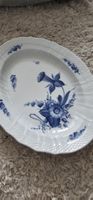 Platte Porzellan blau weiss Blumendekor Royal Copenhagen Neu
