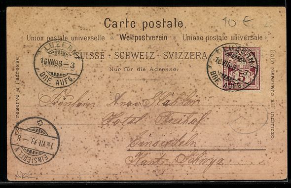 Cartoline postali: Litho Rigi-Känzeli, Aussichtsterrasse a – Usato da Berlin venduto da bartko-reher 1