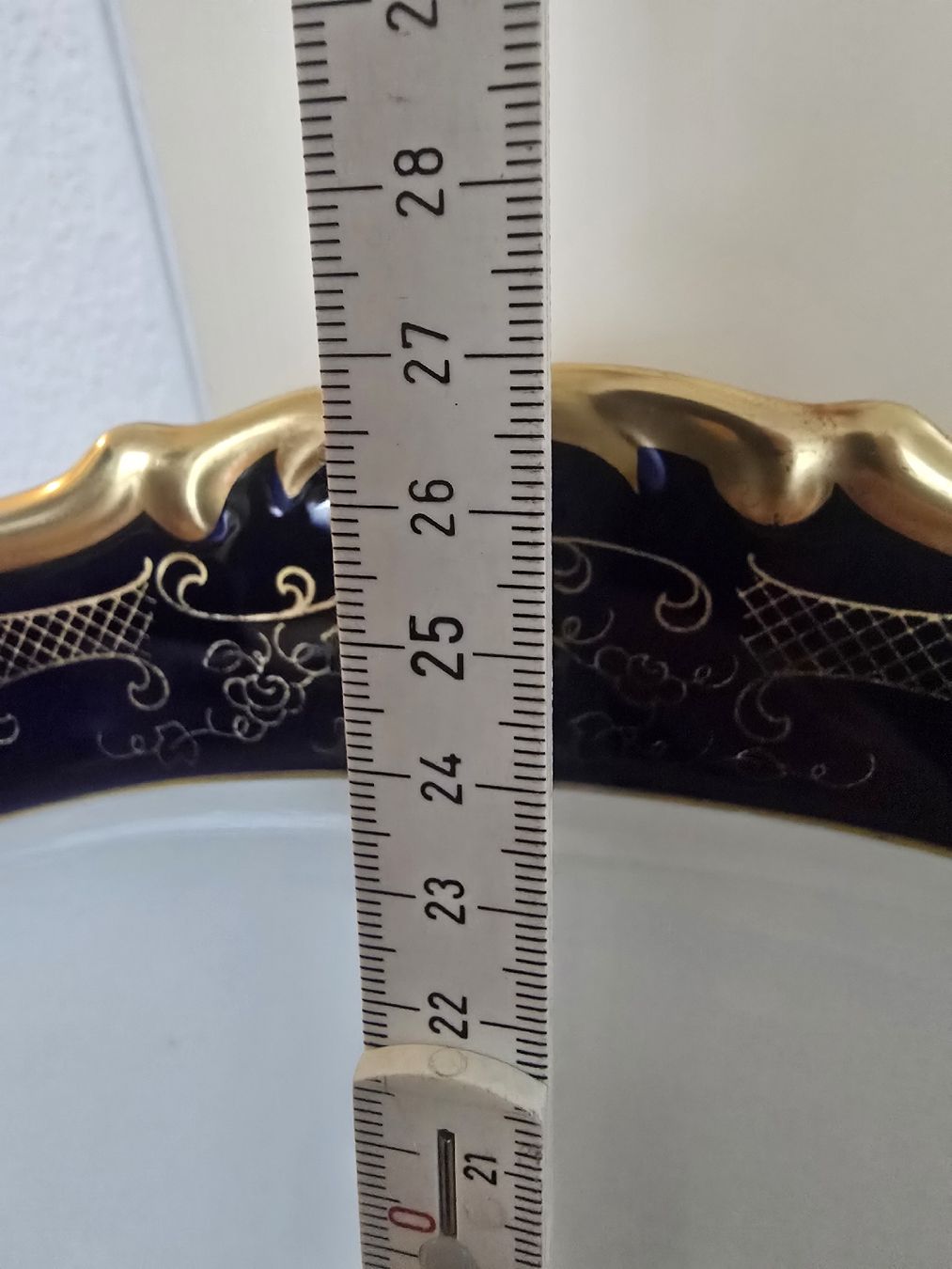 Piatti di portata: Schöne Servierplatte, Kobaltblau mit Goldrand, Reichenbach – Usato da Thal venduto da Vintagekeller 5
