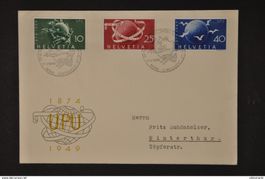 1949 294-296 Satzbrief mit Sonderstempel