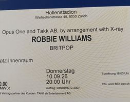 Robbie Williams Konzertticket 10.09.26