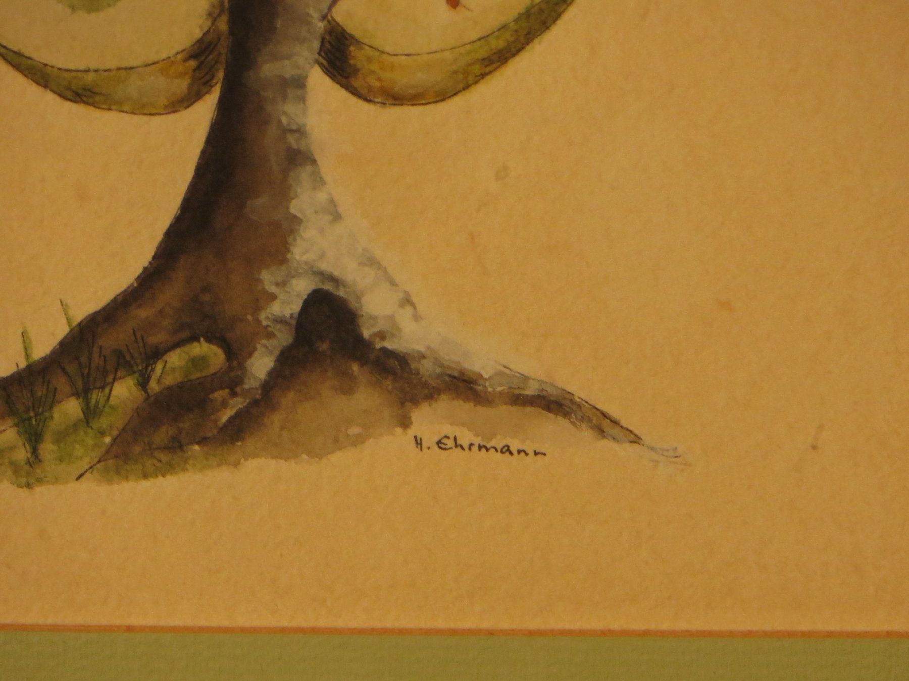 Dipinti: H. Ehrmann: 2 Aquarell-Bilder im Echtgoldrahmen – Usato da Allschwil venduto da FindeAuserlesenes 4