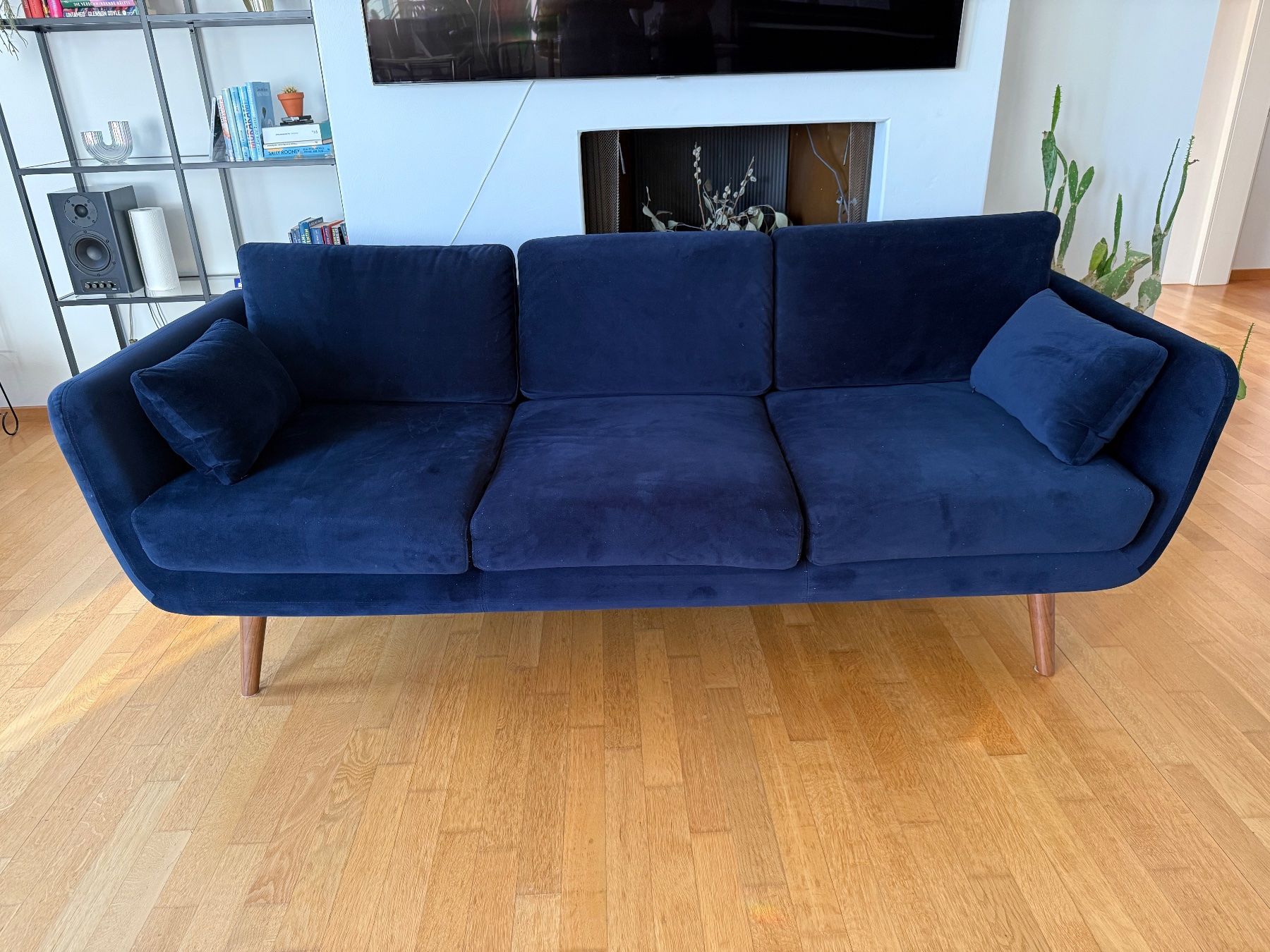 Sofacompany Divani: Elegantes Samtsofa von Sofacompany Dunkelblau – Usato da Zürich venduto da dbsharry 1