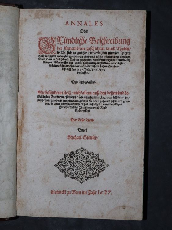 Libri: STETTLER, SCHWEITZER Chronic, BERN ,1627 – Usato da sion venduto da ste_d9jw 8