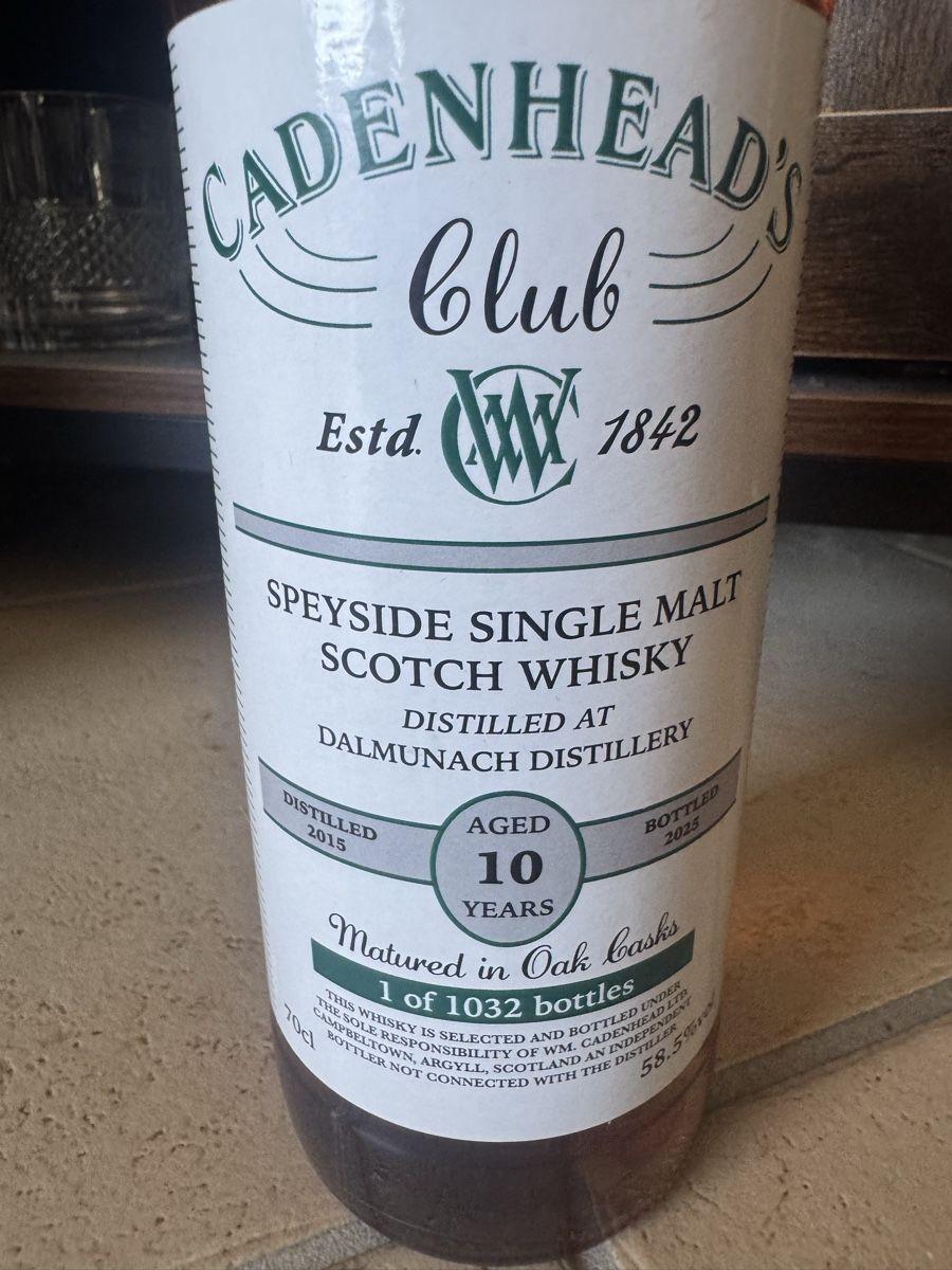 Bevande alcoliche: Cadenhead's  10 J. 58.5%vo – Nuovo e nell'imballaggio originale da Hergiswil NW venduto da wert721 1