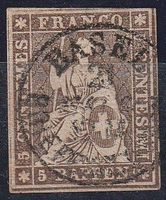 Schweiz-Strubel Nr.22G,top Stempel Basel,guter Schnitt