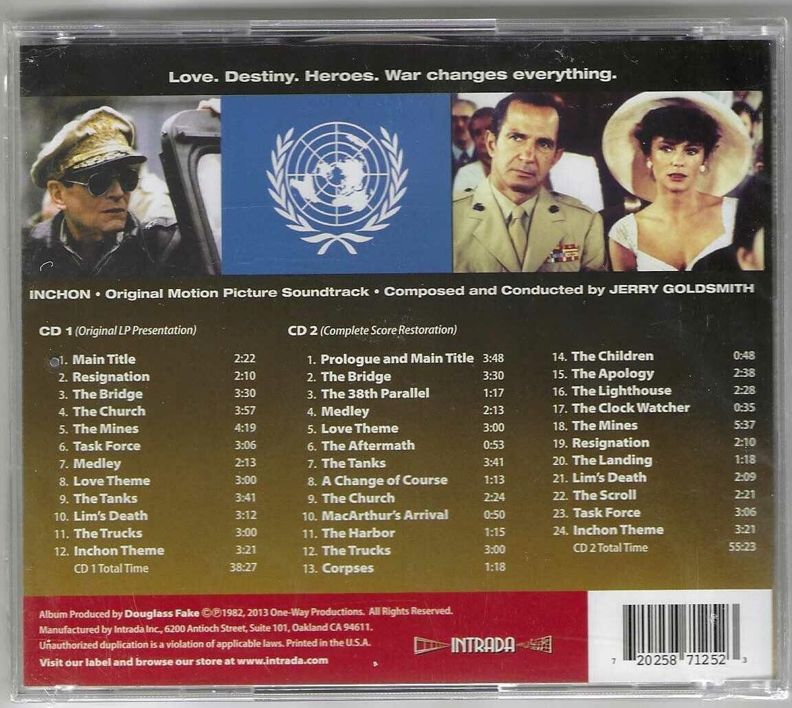 CD: Jerry Goldsmith - Inchon - 2 X CD - Neue – Nuovo e nell'imballaggio originale da Genève venduto da CDLPBookS 1