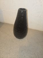 Schwarze Blumenvase, Keramik,  Top Zustand
