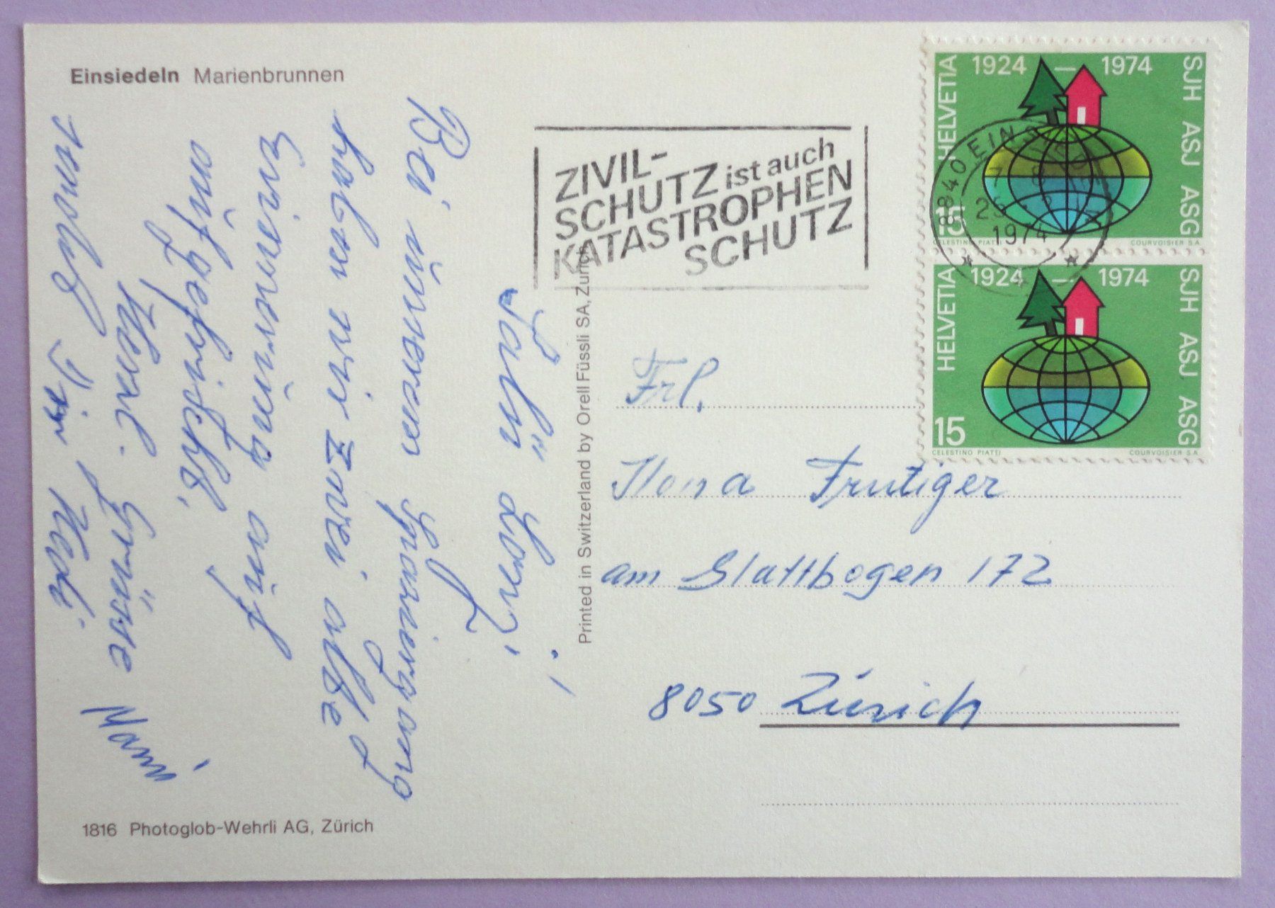 Cartoline postali: Einsiedeln, Marienbrunnen – Usato da Fétigny venduto da Billy2miny 1