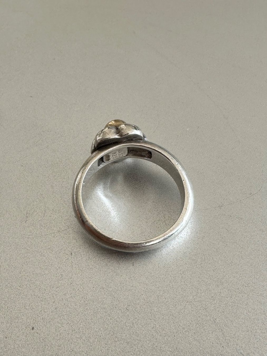 Anelli: Vintage 925er Silber Ring mit 18K Gold – Usato da Onex venduto da Antiqueshow 2