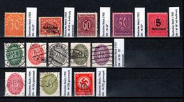 DR - Lot 1920 - 1942; 13 Marken (4 * / 9 gestempelt)