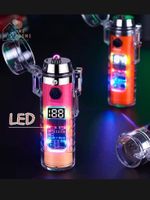 Lampe de poche + briquet électrique 2 en 1, rechargeable USB