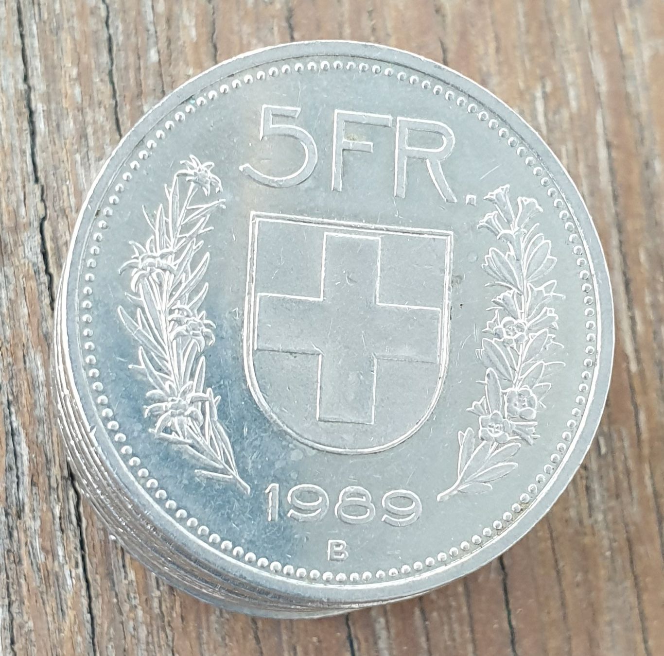 Alle Münzen: 10 Stk. 5 Franken mit vertiefter Randschrift – Gebraucht aus Sempach von Seepferdli40 2