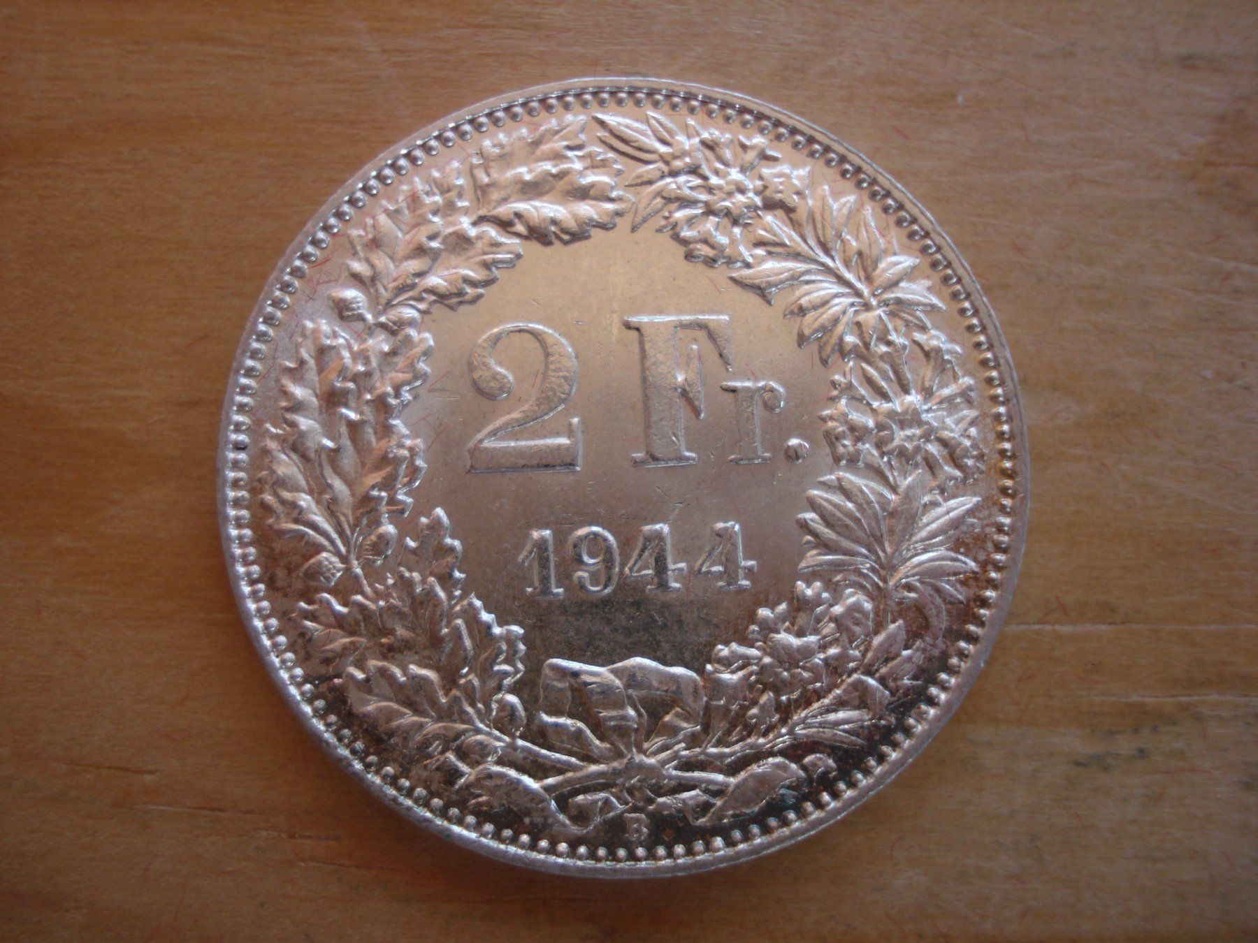 Alle Münzen: (C1) 2 Franken 1944 STGL – Gebraucht aus Erlach von Net-Coins