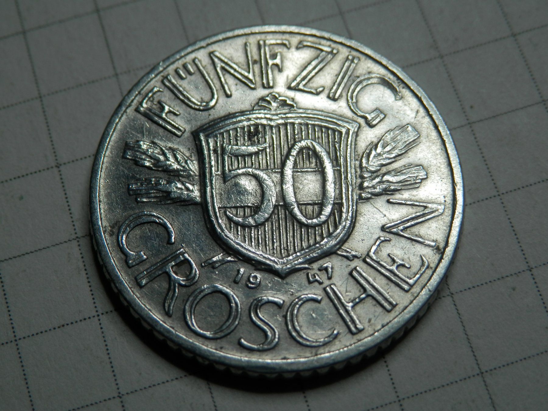 Tutti le monete: Österreich  50 Groschen, 1947 – Usato da Weiach venduto da weiach81 1