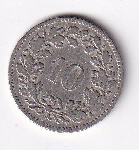 Tutti le monete: 10 Rappen 1894 rar versch  5-6% – Usato da Neuchâtel venduto da karlpierrino 1