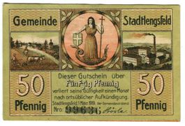Notgeld "50 Pfennig. Stadtlengsfeld 1919".