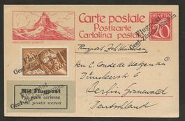 Flugpost 1924 Zürich München Wien Luftpost