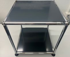 USM Beistelltischchen, Chrom/anthrazit, 350x350,NEU